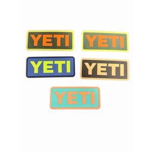 YETI Logo Advertising Sticker Decal Set (5 Pack) Multicolor